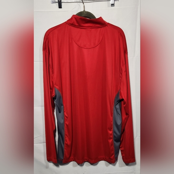 Men's Red Blackhawks Quarter-Zip Pullover-Size 2XL - Picture 2 of 6